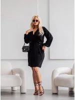 Elegantní černé šaty model 19764280 - Moon Elegantní černé šaty model 19764280 - Moon