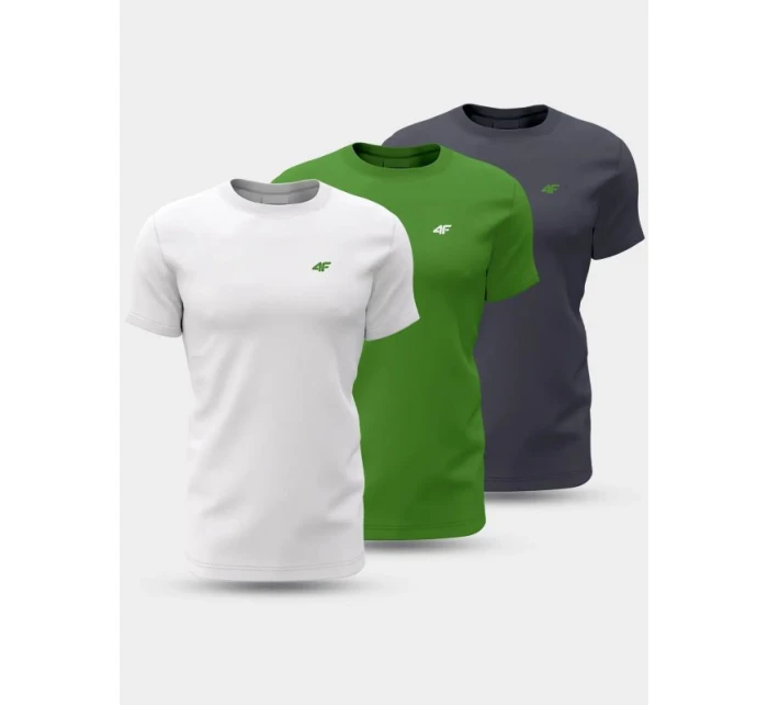 Tričko 4F M 4FWSS24TTSHM1895-90S 3pak pánske