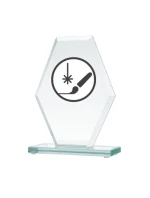 Gravírovaná sklenená trofej + výplň farbou