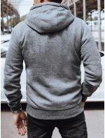 Pánská mikina s kapucí tmavě šedá model 21979596 - Dstreet