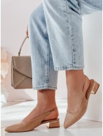 khaki lodičky na podpatku Dstreet model 21986996 - FashionStreet