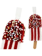 ZMRZLINOVÁ DEKORÁCIA ZÁVESNÁ OZDOBA 3KS BIELA