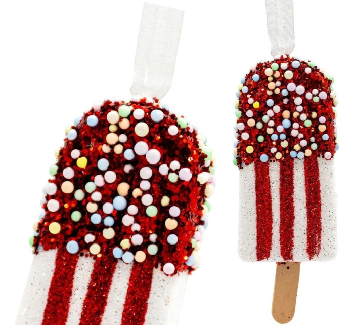 ZMRZLINOVÁ DEKORÁCIA ZÁVESNÁ OZDOBA 3KS BIELA