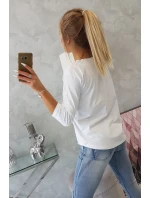 Halenka s grafikou 3D Watch bílá Halenka s grafikou 3D Watch bílá