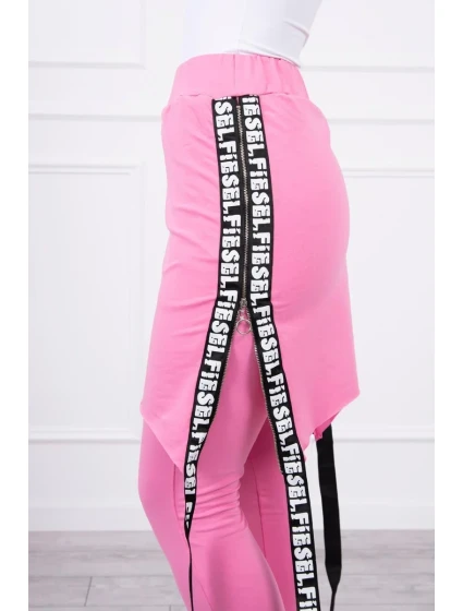 Nohavice/oblek s nápisom selfie svetlo ružový Nohavice/oblek s nápisom selfie svetlo ružový