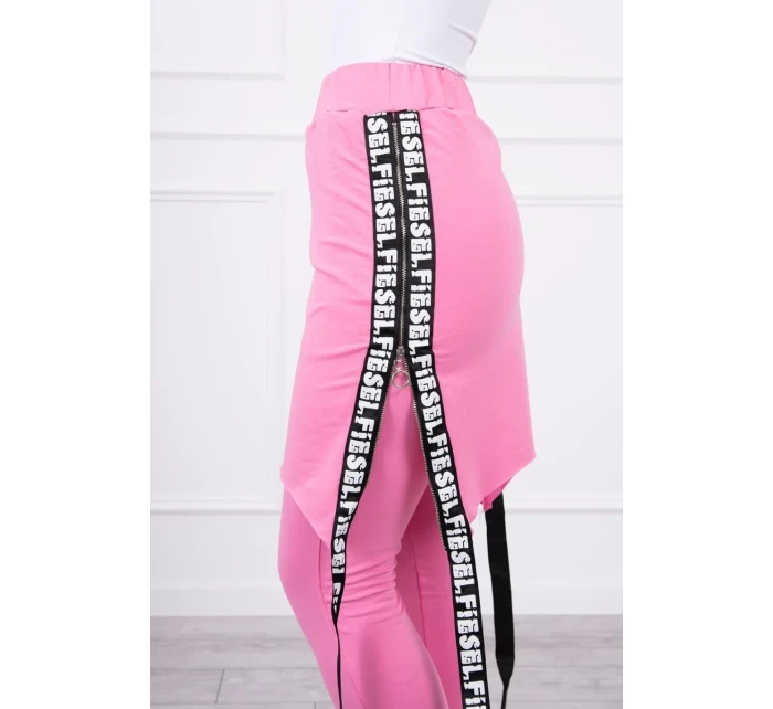 Nohavice/oblek s nápisom selfie svetlo ružový Nohavice/oblek s nápisom selfie svetlo ružový