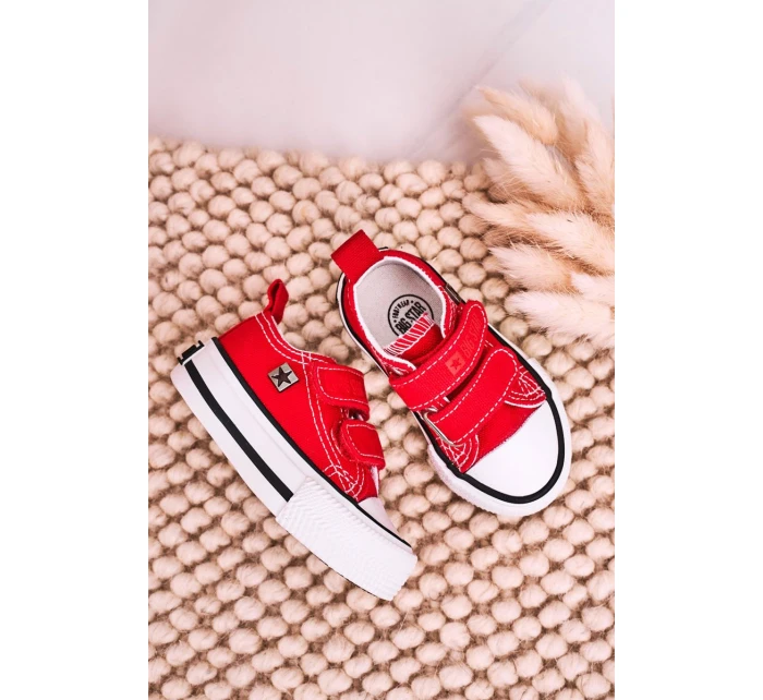 Dětské Tenisky Na Suchý Zip BIG STAR model 21545403 červené - Big Star Shoes Dětské Tenisky Na Suchý Zip BIG STAR model 21545403 červené - Big Star Shoes