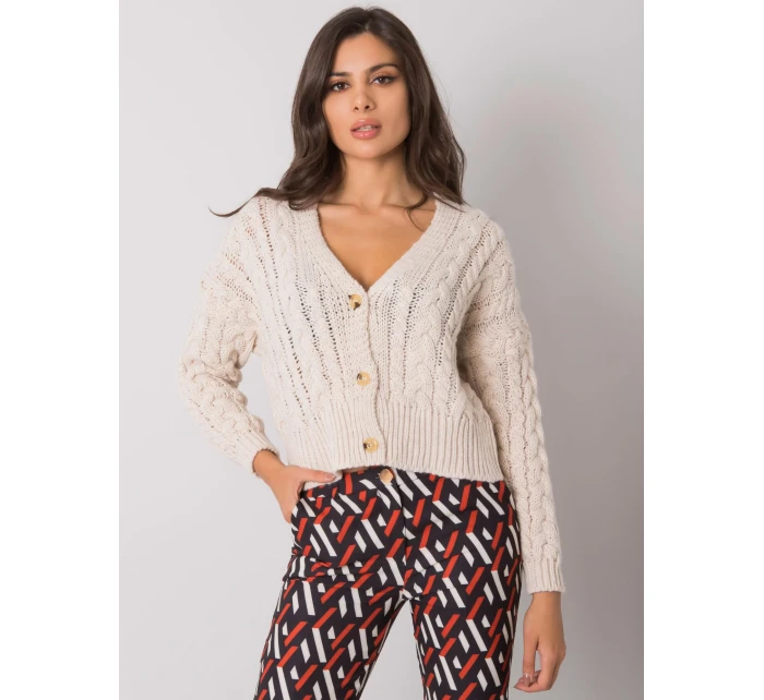 Dámský svetr model 16226337 béžový - FPrice