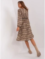 Šaty DHJ SK 10536N 5.03P čierna a béžová