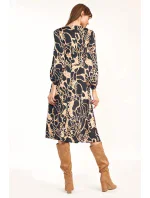 Dámske šaty S190 čierno-hnedá - Nife