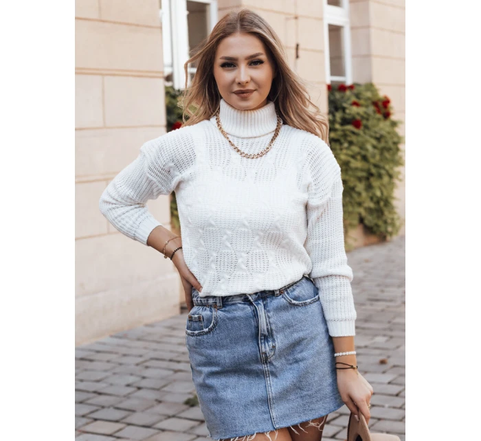 Dámský svetr ecru Dstreet model 21964138 - FashionStreet Dámský svetr ecru Dstreet model 21964138 - FashionStreet