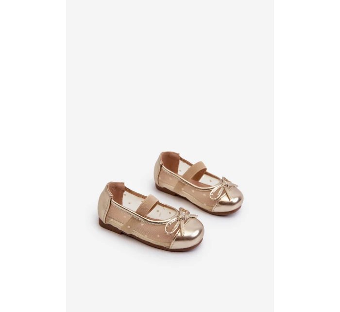 Dětské s mašlí Zlaté model 21663116 - Boto