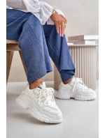 Dámské tenisky na masivní podrážce bílé model 21667383 - Boto Dámské tenisky na masivní podrážce bílé model 21667383 - Boto