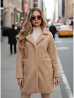 Dámský zimní kabát Teddy Fur beige Dstreet model 21994611 - FashionStreet