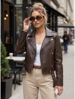 Dámske kožené ramonesky so zipsami hnedé FashionStreet TY5641