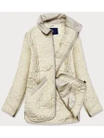 Tenká dámská bunda v krémové barvě s ozdobným prošíváním model 15834460 - Ann Gissy