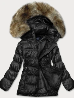 Čierna dámska prešívaná bunda (H-205-1)