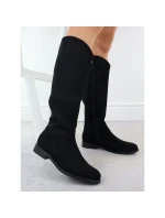 Černé ažurové dámské boty model 22052334 - S.Barski