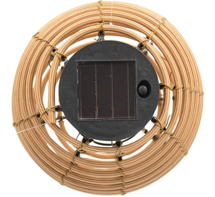 SOLÁRNA GUĽOVÁ LAMPA RATAN HNEDÁ PROGARDEN