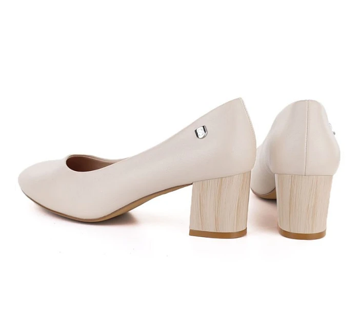 Sergio Leone béžové dámske lodičky na podpätku PB404