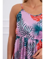 Šaty s motívom listov fialovej Šaty s motívom listov fialovej