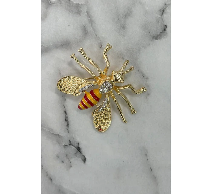 Brož  červený model 18754327 - K-Fashion