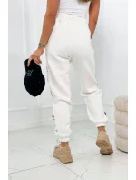 Bavlnené nohavice Amour ecru Bavlnené nohavice Amour ecru