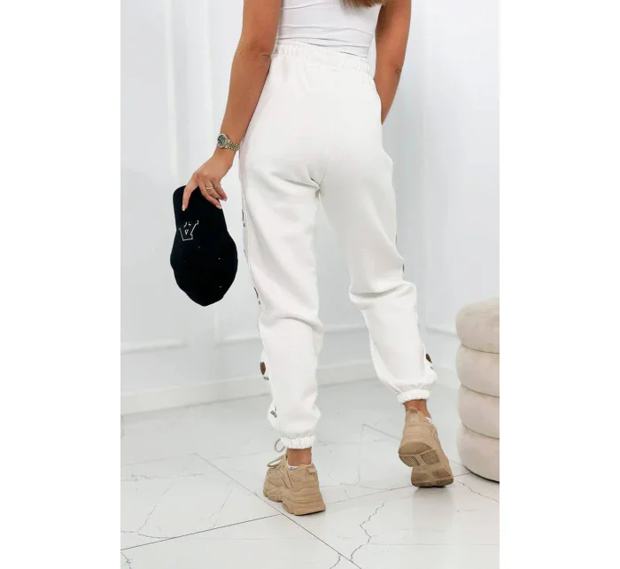 Bavlnené nohavice Amour ecru Bavlnené nohavice Amour ecru