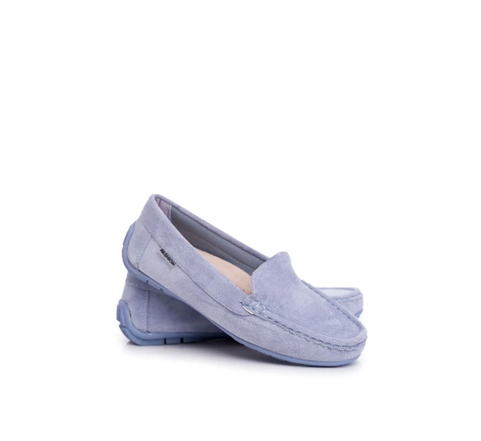 Dámské Semišové Mokasíny Modré model 21527870 - EVENTO Dámské Semišové Mokasíny Modré model 21527870 - EVENTO