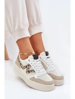Dámské Sportovní Boty Na Platformě Leopardí Béžové model 21688963 - Boto