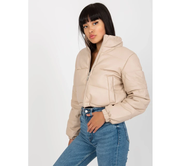 Dámsky kabát NM KR D2 3820 62 svetlo béžová