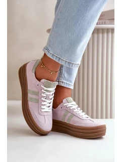 Dámske semišové tenisky na platforme Purple Zazoo