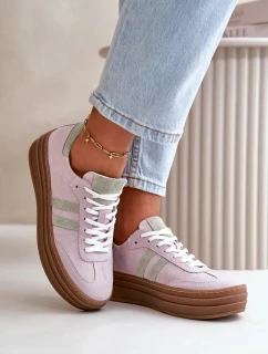 Dámske semišové tenisky na platforme Purple Zazoo