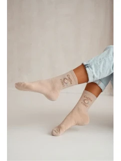 Dámske ponožky Coffee FIRST - béžové