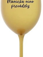 MOMMY OUTSIDE - zlatý pohár na víno 350 ml