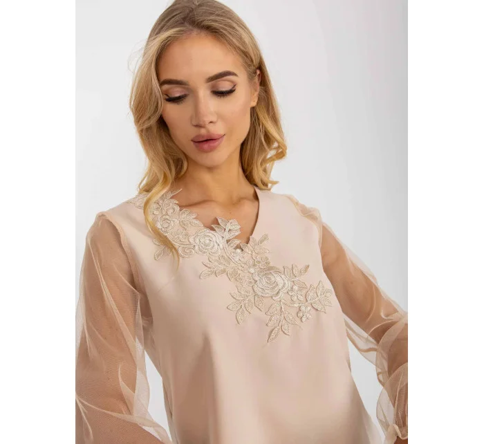 Dámska blúzka LK BZ 506666 1.66P Beige - FPrise Dámska blúzka LK BZ 506666 1.66P Beige - FPrise