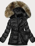 Dámska prešívaná prechodná bunda čierna (H-205)