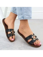 Dámske žabky s ornamentom čierne Sergio Leone SK077H