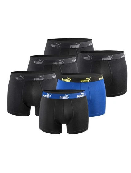 Pánske boxerky Puma 6-Pack čierno modré pohodlná bavlna Pánske boxerky Puma 6-Pack čierno modré pohodlná bavlna
