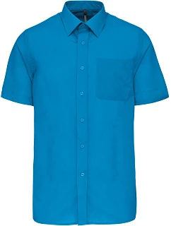 K Popelínová košile s krátkým rukávem 20.K bright turquoise model 22510462 - Kariban
