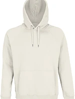 SOL'S Stellar Unisexová mikina s kapucou a raglánovými rukávmi z bio bavlny 25.3568 off white