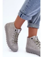 Dámské Tenisky Big Star Vysoké Zateplené Šedé model 21595615 - Big Star Shoes Dámské Tenisky Big Star Vysoké Zateplené Šedé model 21595615 - Big Star Shoes