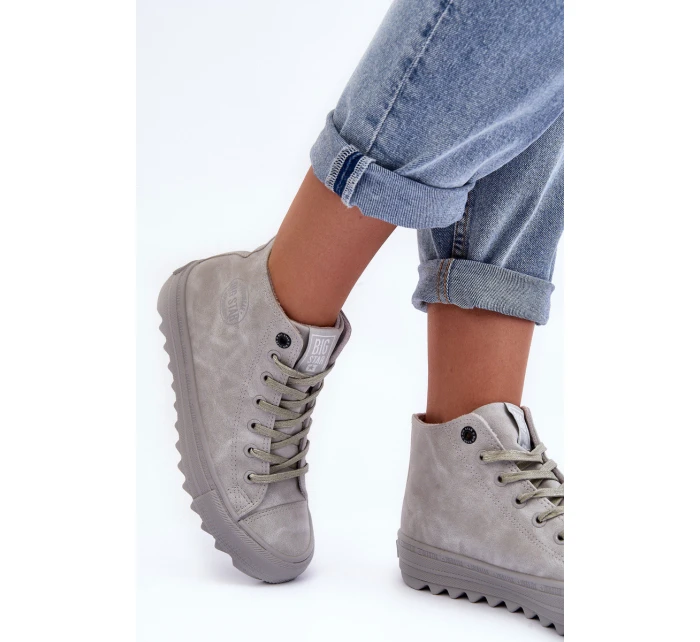Dámské Tenisky Big Star Vysoké Zateplené Šedé model 21595615 - Big Star Shoes Dámské Tenisky Big Star Vysoké Zateplené Šedé model 21595615 - Big Star Shoes