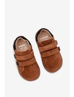 Kožené Sandály Barefoot Dětské  Světle hnědé model 22031694 - Bartek S.A.