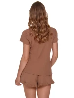 Dámské pyžamo model 21361731 Hnědá - DOCTOR NAP Dámské pyžamo model 21361731 Hnědá - DOCTOR NAP