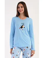 Dámske pyžamo dlhé Tučniak na ľade