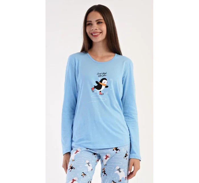 Dámske pyžamo dlhé Tučniak na ľade