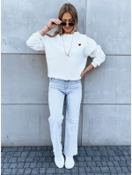Dámska mikina HEARTBEAT biela FashionStreet BY1213