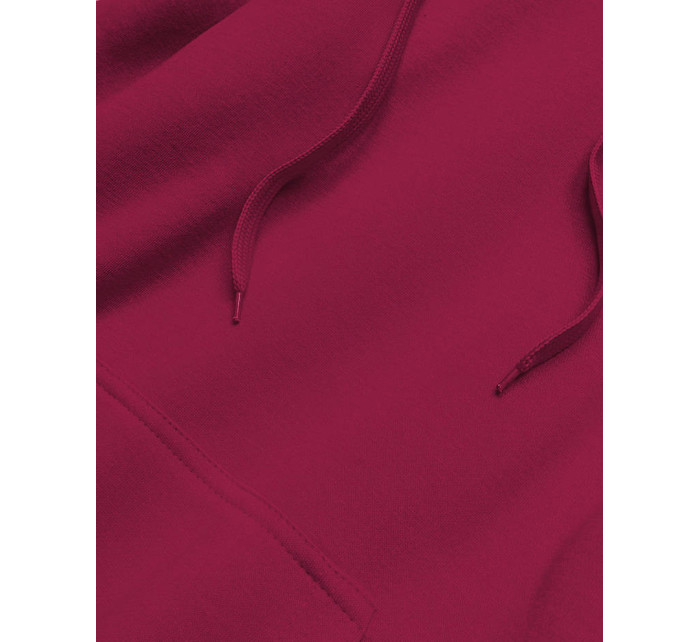 Dámska klokanie mikina vo vínovej bordovej farbe (YS10003-21)