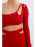 Súprava s blúzkou top červená
